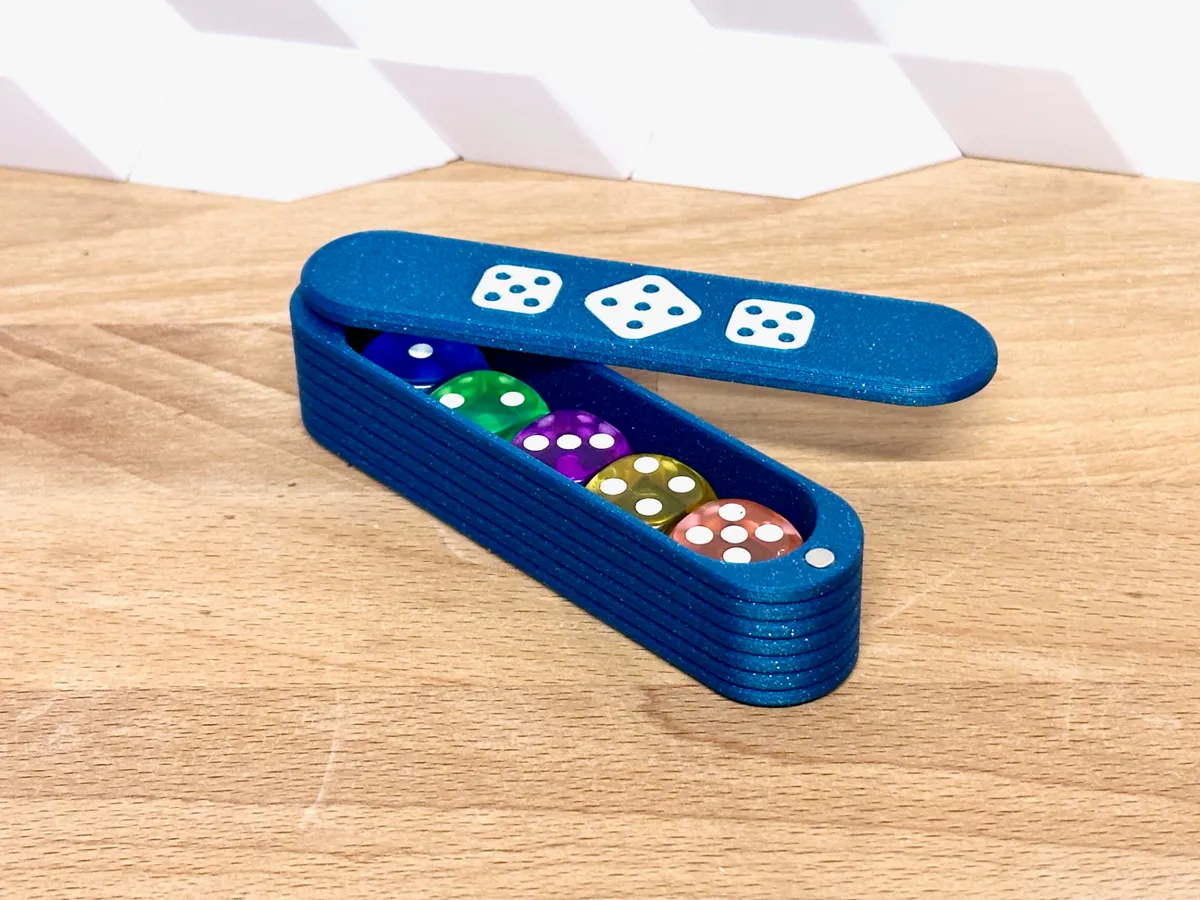Dice Flick Box (magnetic fidget dice storage), photo 4 of 4 - Dice Flick Box (magnetic fidget dice storage) Toys & Games