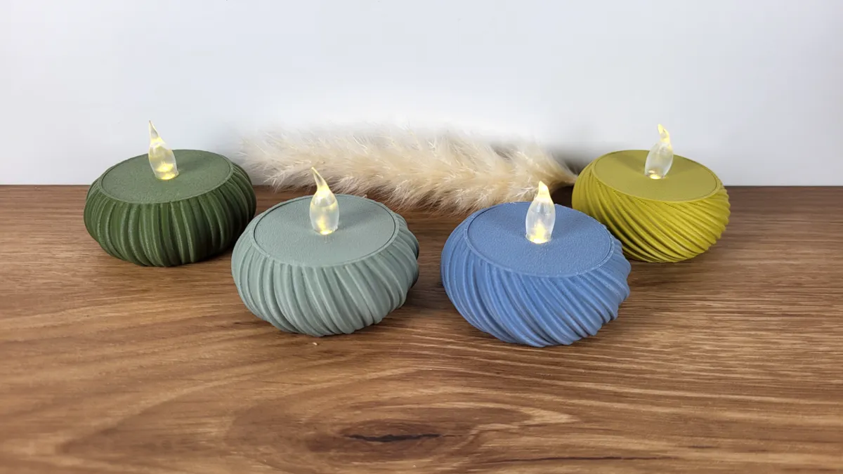 LED Tealight Holder - Curved, photo 2 of 4 - LED Tealight Holder - Curved Home Decor Items