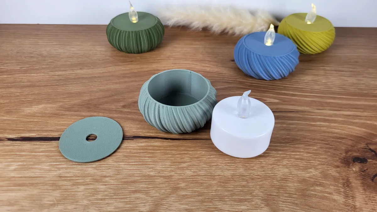LED Tealight Holder - Curved, photo 3 of 4 - LED Tealight Holder - Curved Home Decor Items
