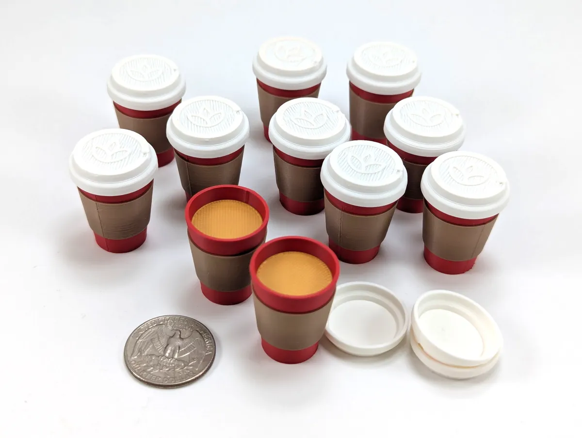 Tiny Coffee Keychain and Miniatures, photo 2 of 4 - Tiny Coffee Keychain and Miniatures Miniatures