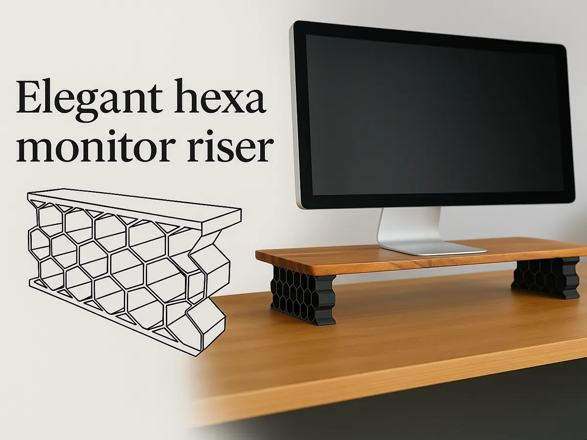 Elegant hexa monitor riser
