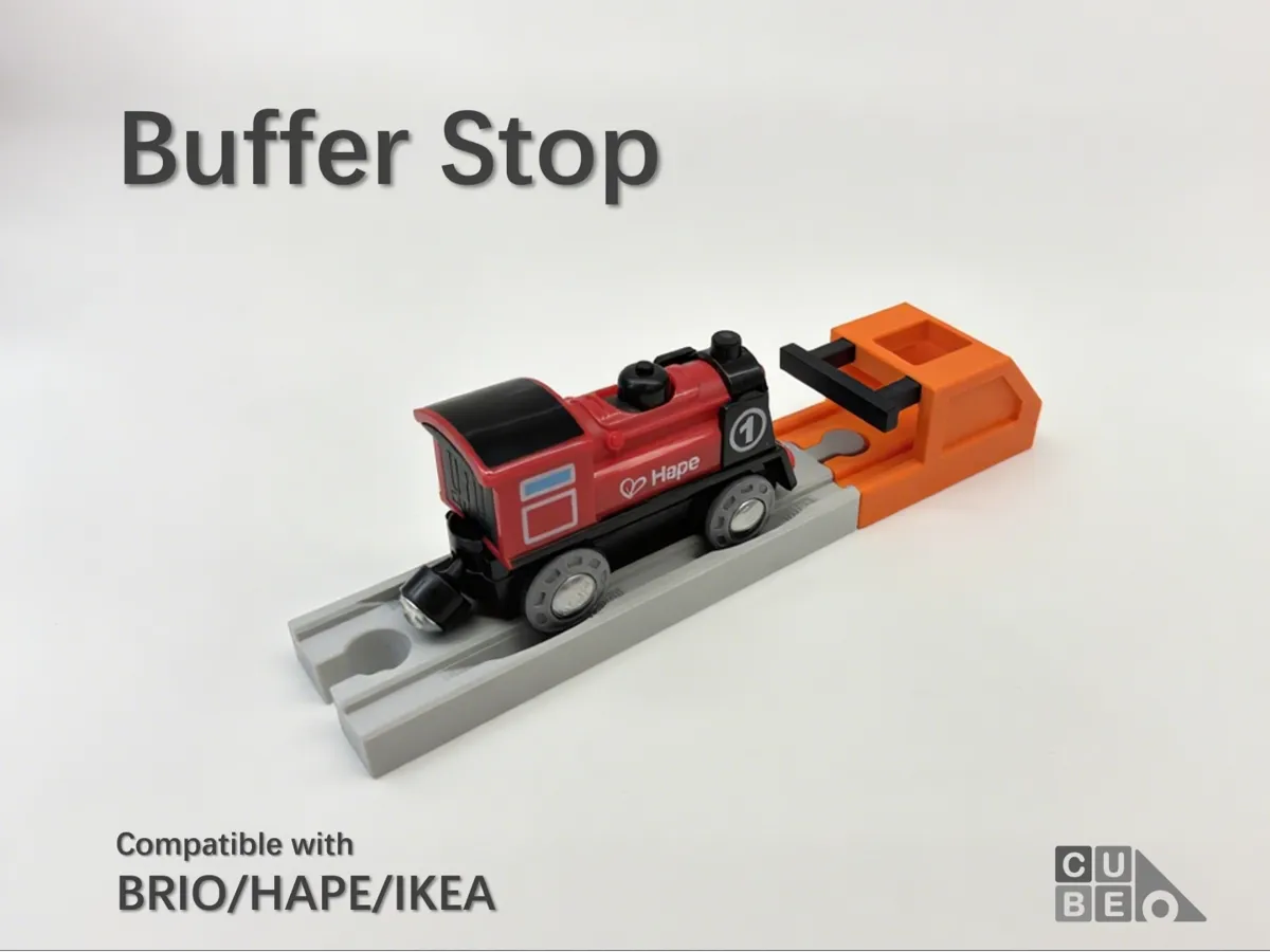Wooden Train Track Buffer Stop