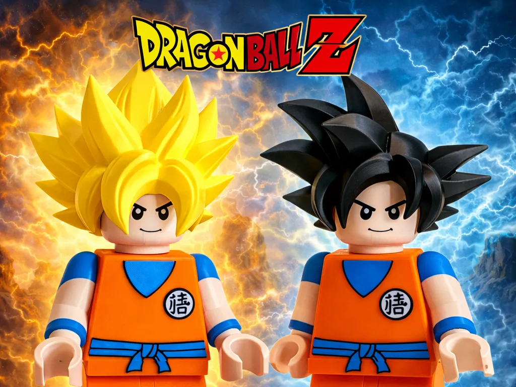 Son Goku, Figurine 3D Brick Man