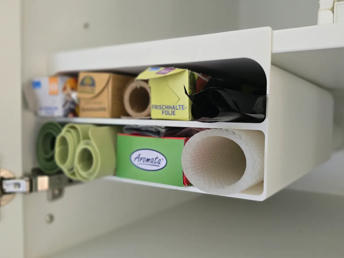 Under-Shelf Kitchen Roll Organizer