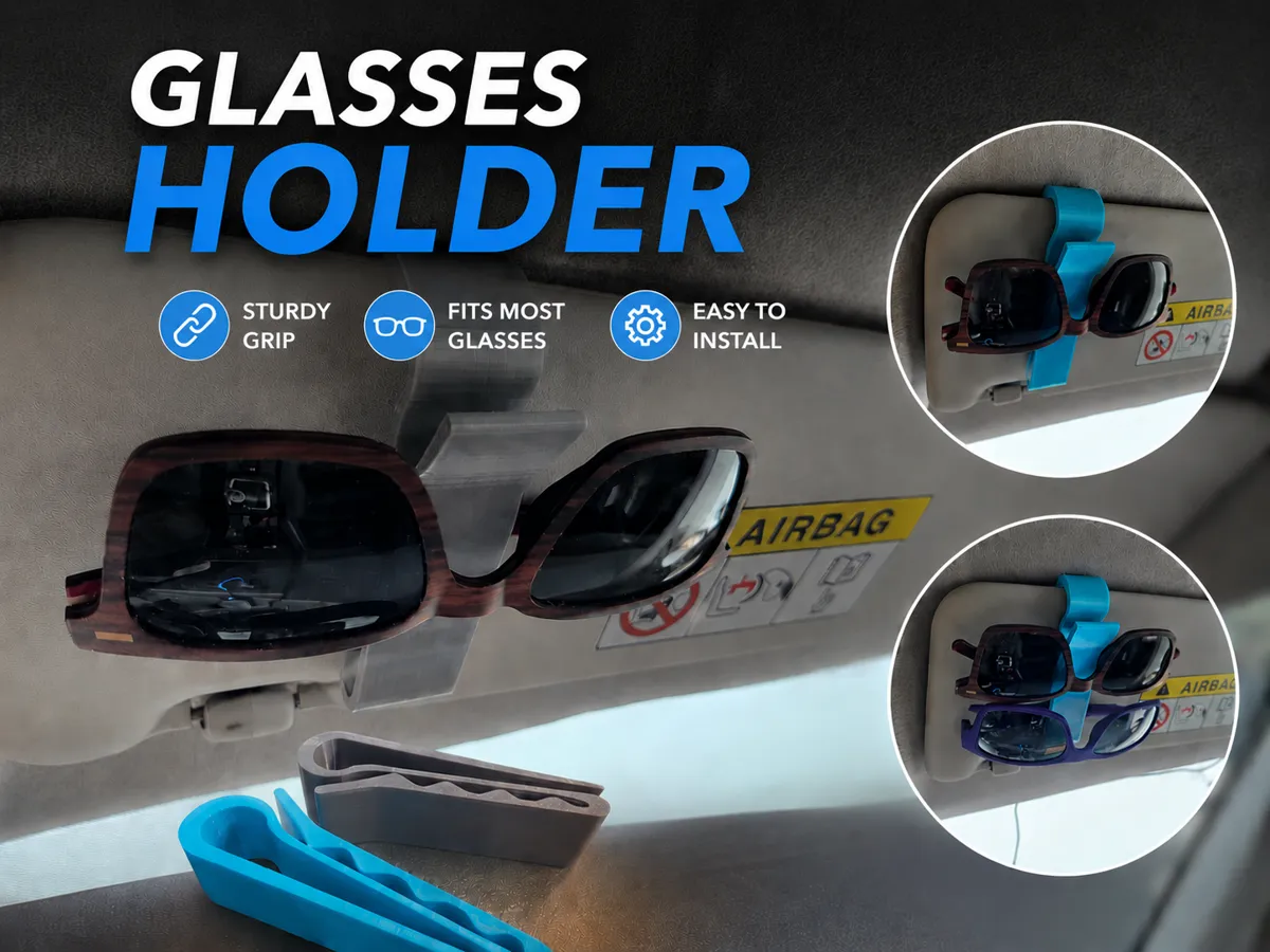 Durable Car Sun Visor Glasses Holder 2026
