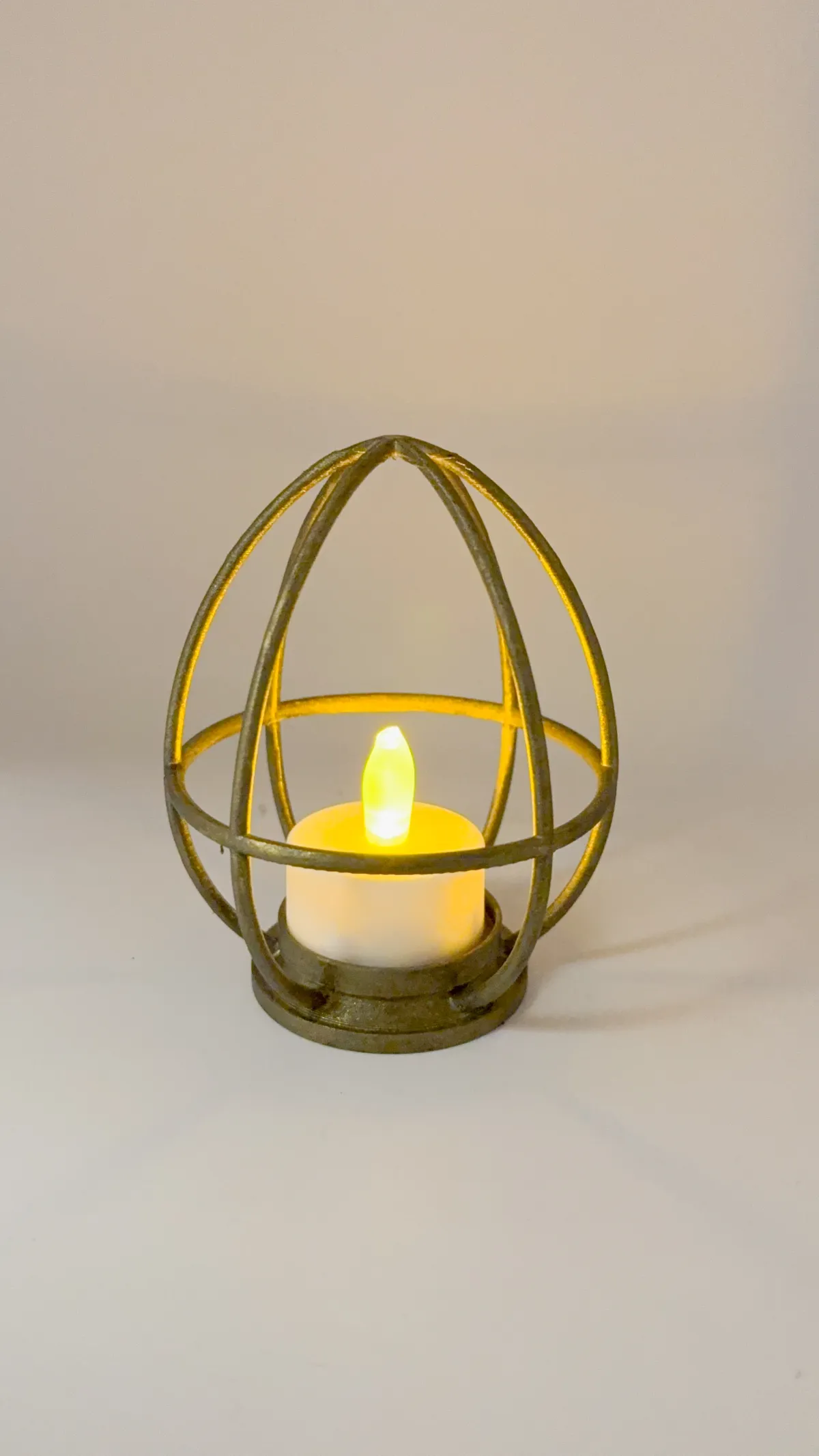 Egg-Orb Tealight Cage Lantern, photo 4 of 4 - Egg-Orb Tealight Cage Lantern Home Decor Items