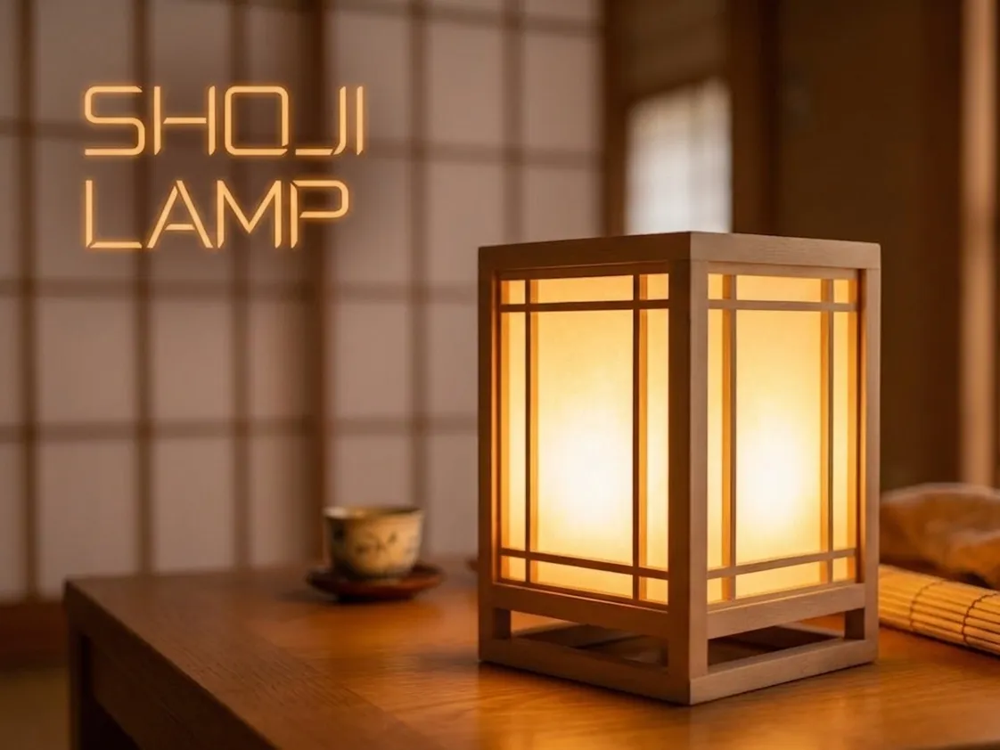 Japanese Shoji Lamp & Lantern - Puck Light Ready - Lanterns, in stock