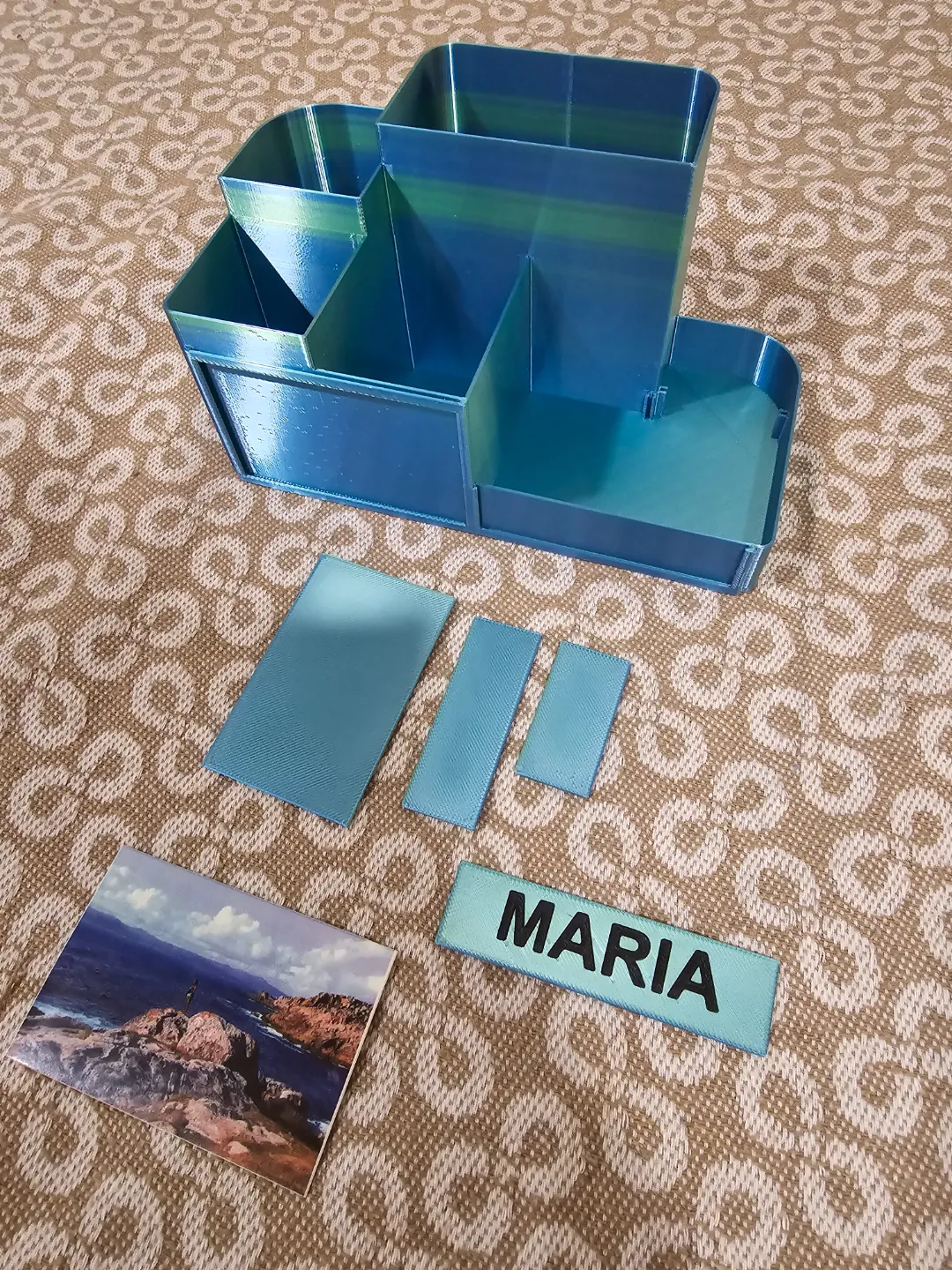 Desk Organizer Pen Holder with Zink Photo Slot, photo 3 of 4 - Rotating & Multi-compartment, frame