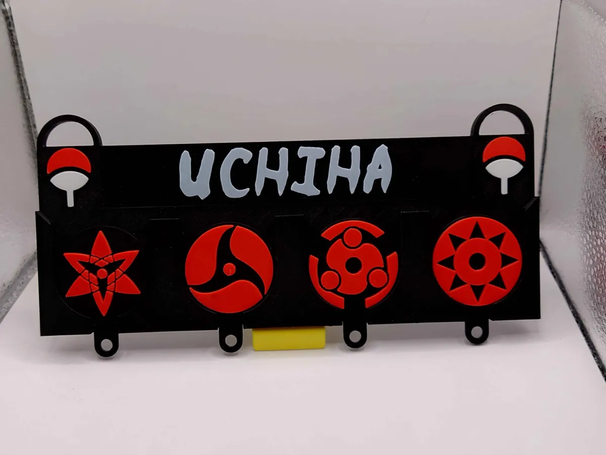 Uchiha Clan Sharingan Wall Mounted Key Holder, photo 2 of 3 - Uchiha Clan Sharingan Wall Mounted Key Holder Storage & Organisation