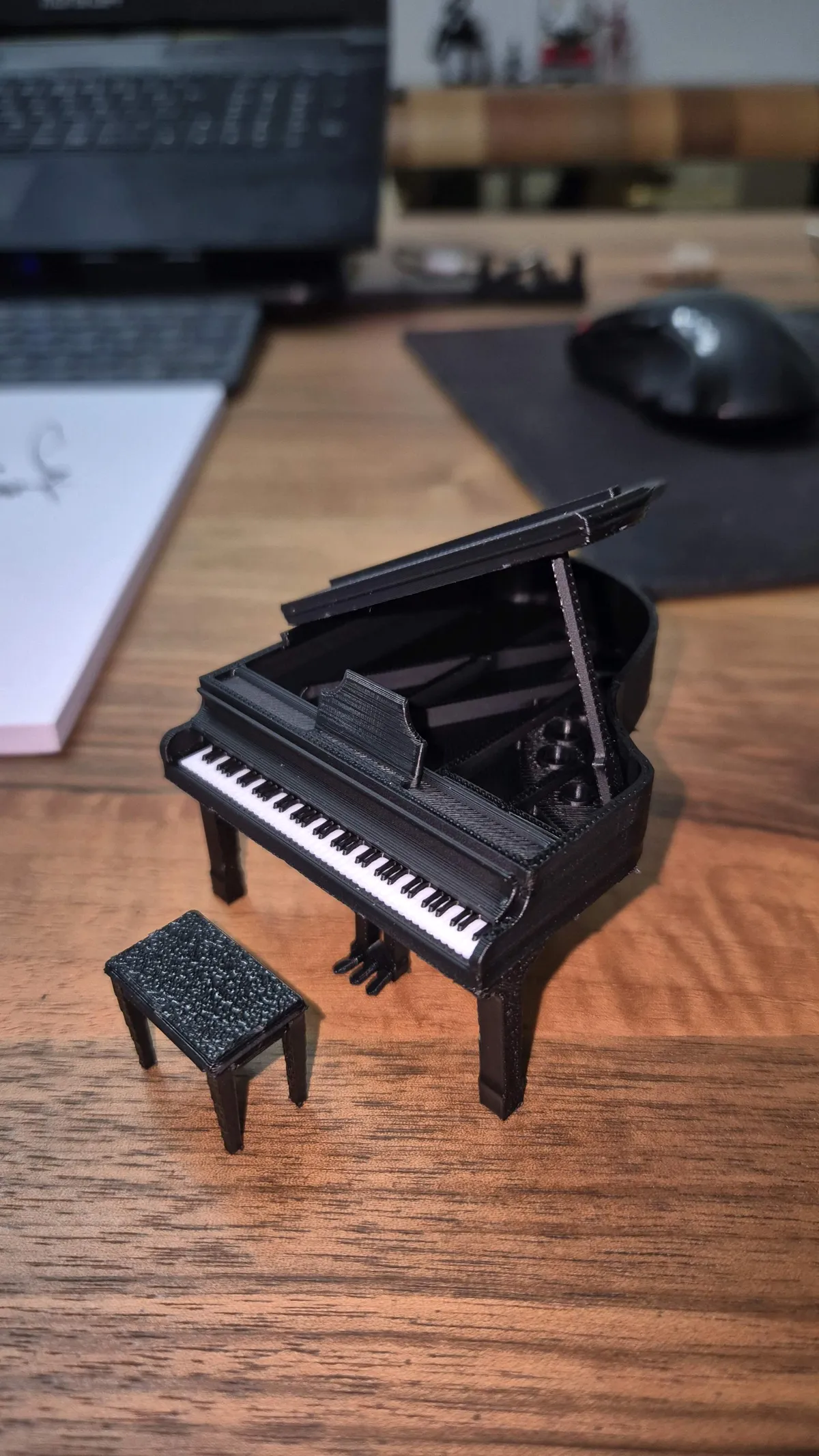 Grand Piano Kit Card (1:24) with chair, photo 2 of 4 - Grand Piano Kit Card (1:24) with chair Hobby & DIY
