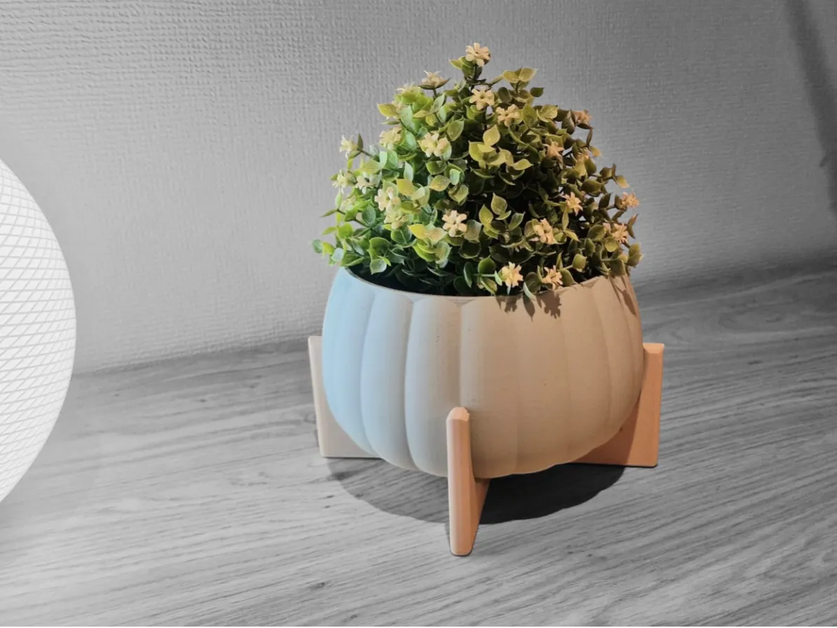 Modern Minimalist planter Pot with Stand - Plant Stands & Holders, in stock in India
