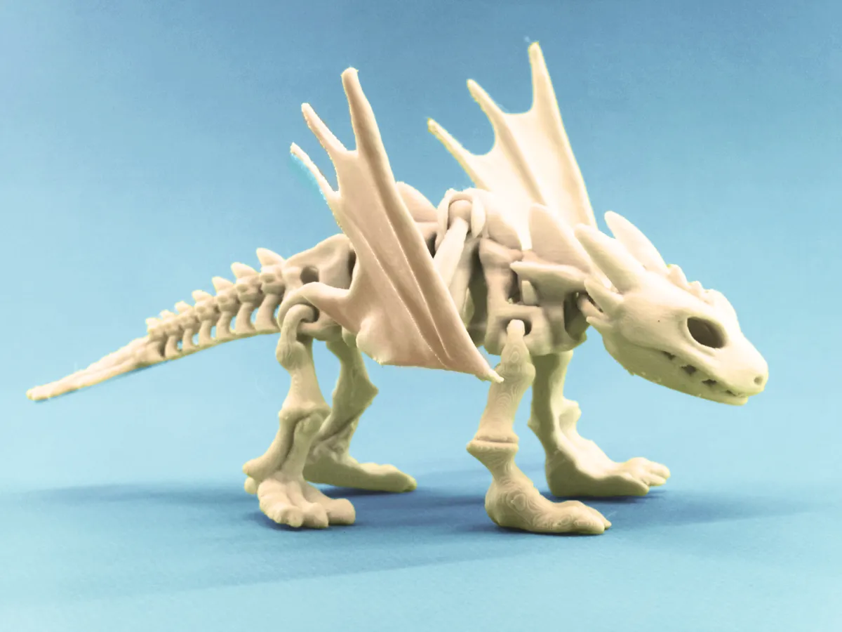 articulated skeleton toothless night fury dragon