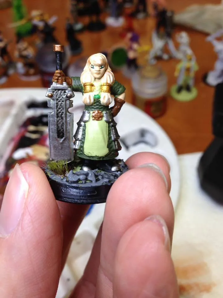 Female dwarf fighter Dnd Miniature, photo 4 of 4 - Female dwarf fighter Dnd Miniature Board Games & Tabletop