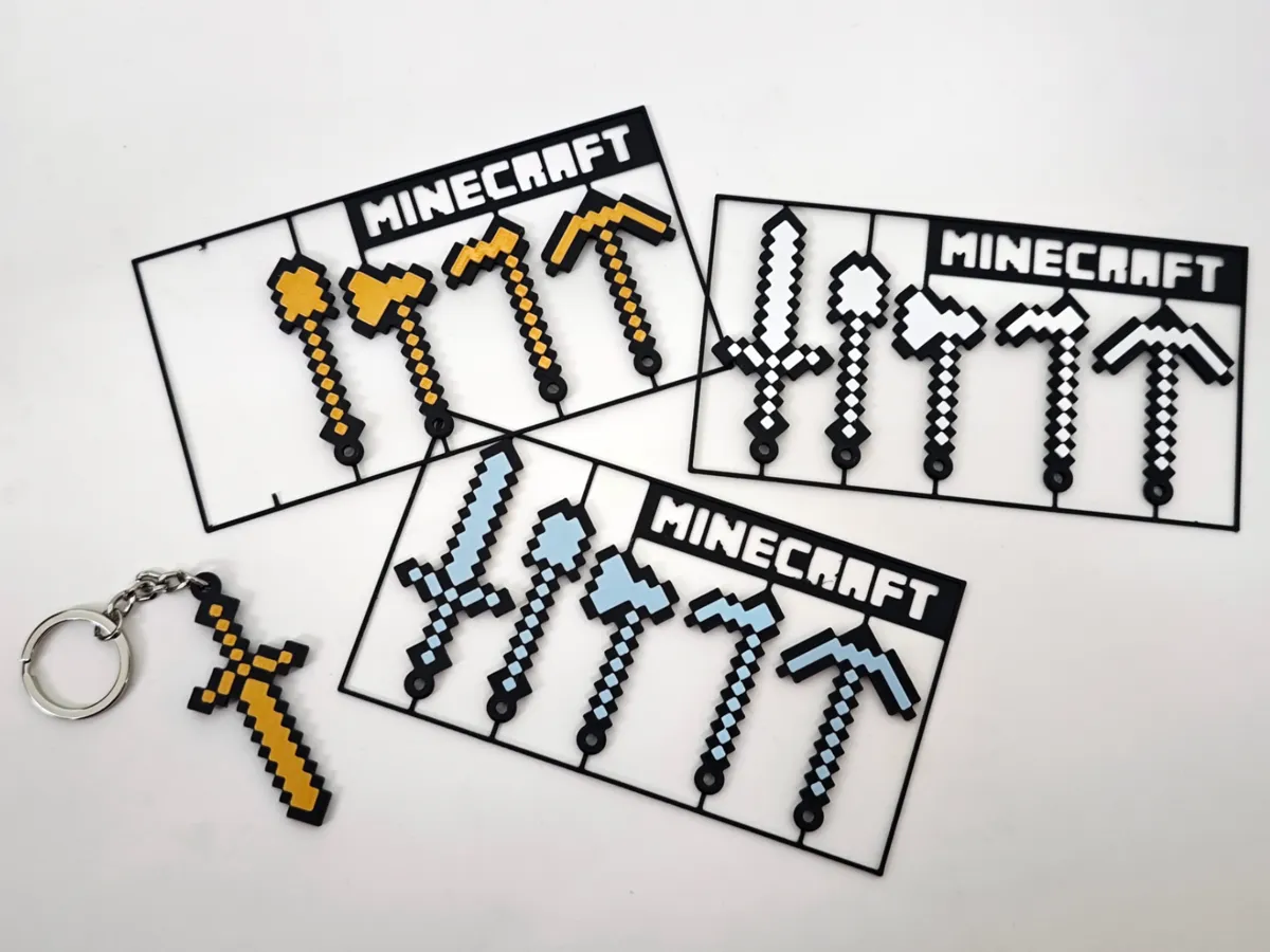 Minecraft Tools Keychain Kit Card