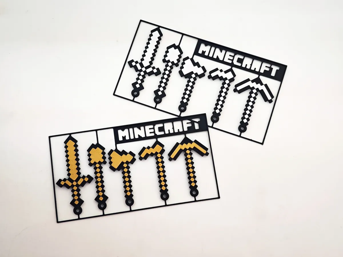 Minecraft Tools Keychain Kit Card, photo 3 of 4 - Minecraft Tools Keychain Kit Card Keychains
