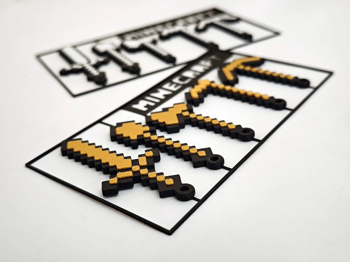 Minecraft Tools Keychain Kit Card, photo 4 of 4 - Minecraft Tools Keychain Kit Card Keychains