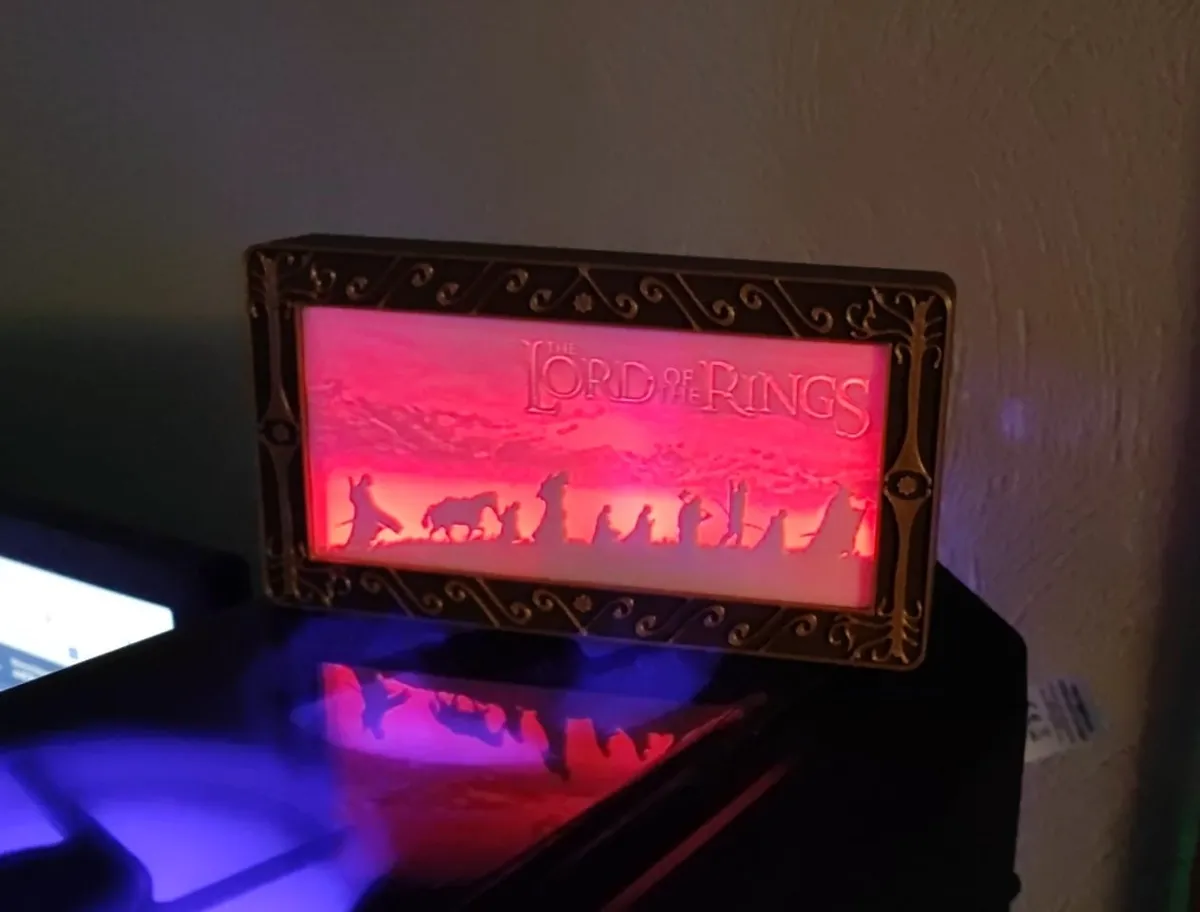 Lord of the rings Litophane Lightbox, photo 3 of 4 - Lord of the rings Litophane Lightbox Lamps & Lighting