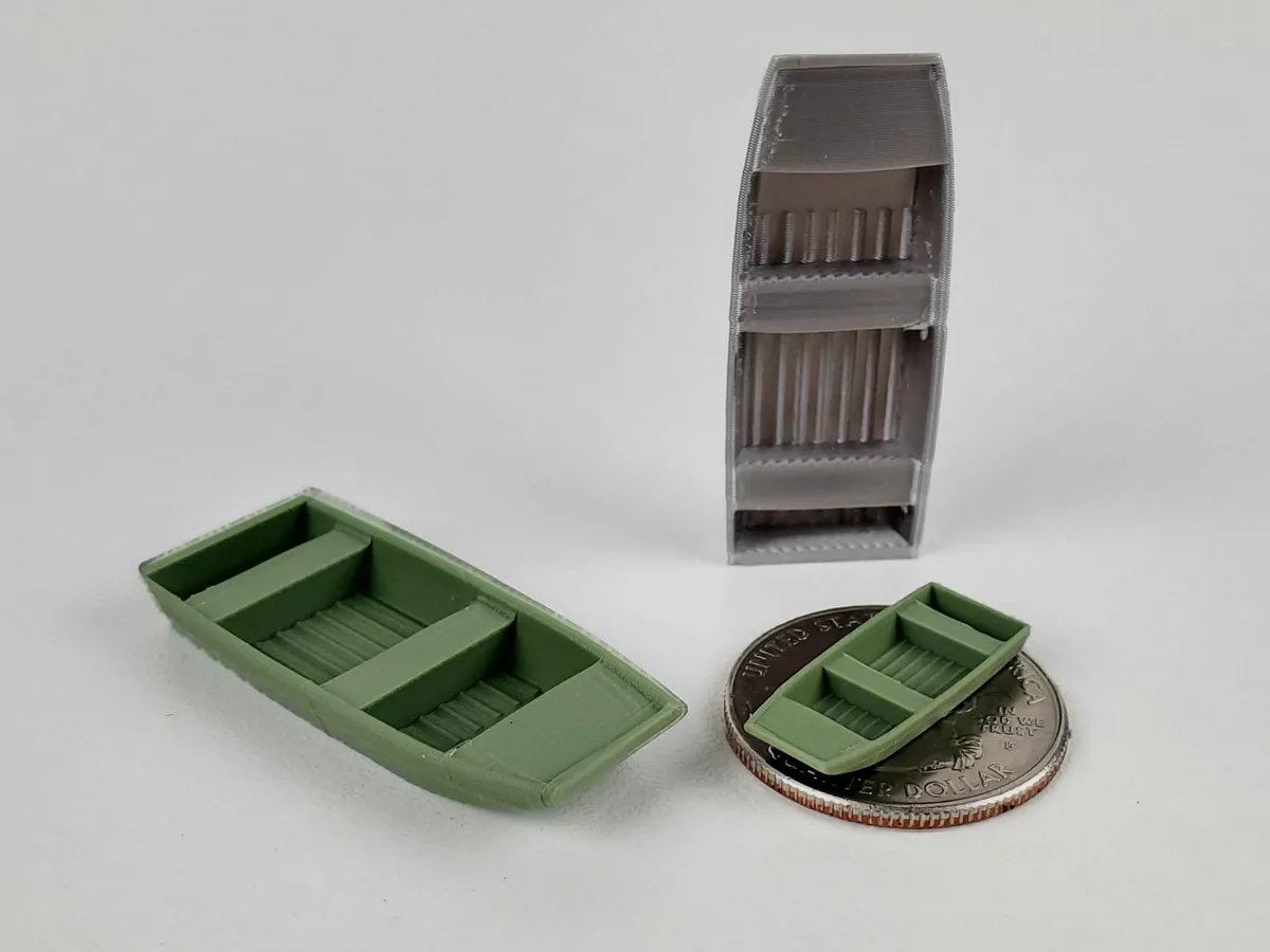 N and HO Scale Jon Boat