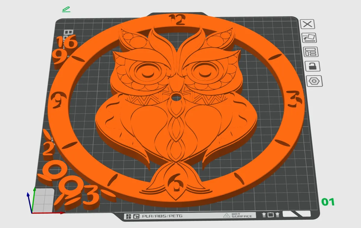 Clock with the owl, photo 4 of 4 - Clock with the owl Home Decor Items