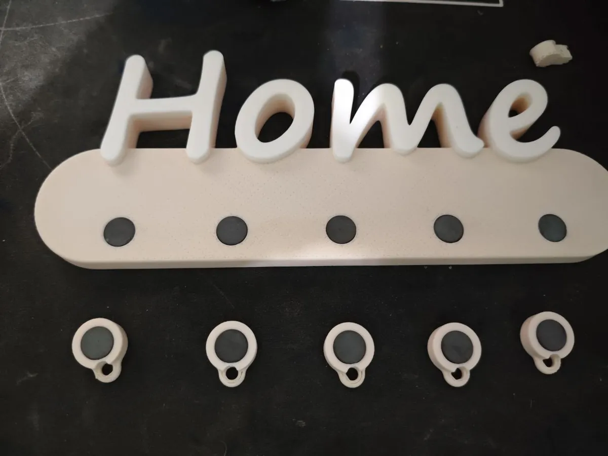 Magnetic "Home" Key Hanger - Minimal & Strong, photo 4 of 4 - Magnetic "Home" Key Hanger - Minimal & Strong Storage & Organisation