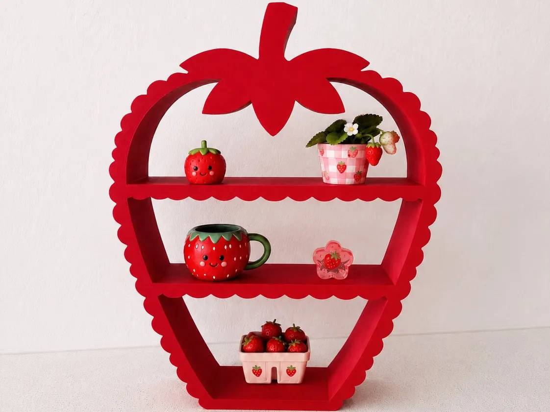 Cute Strawberry Display Shelf