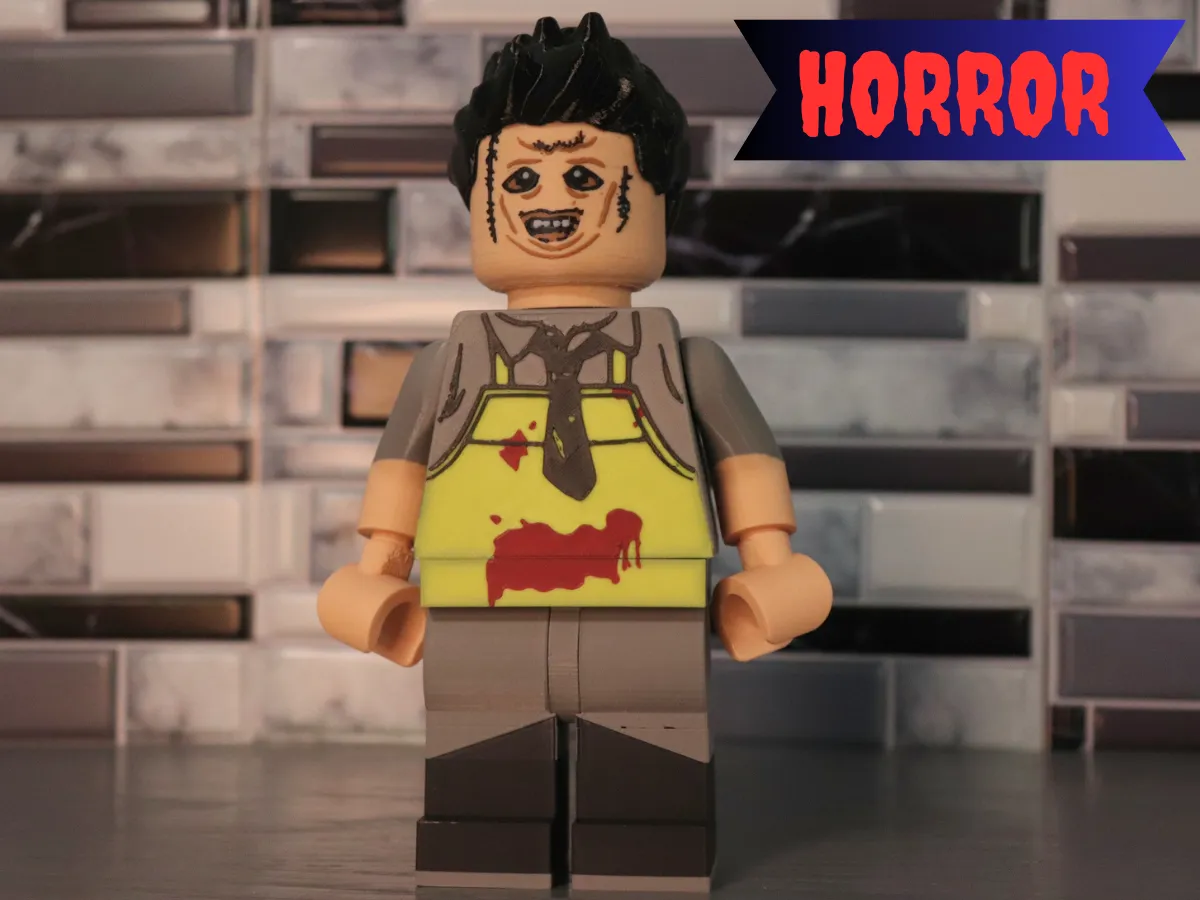 HORROR *Leatherface* Texas Chainsaw Big Brick 500% - Horror Film Masks, in stock