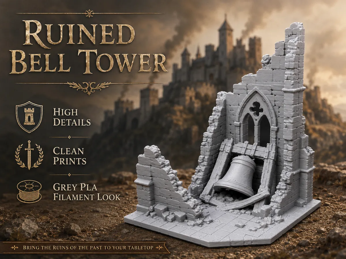 Ruined Bell Tower - Tabletop Terrain - Architecture, in stock in India
