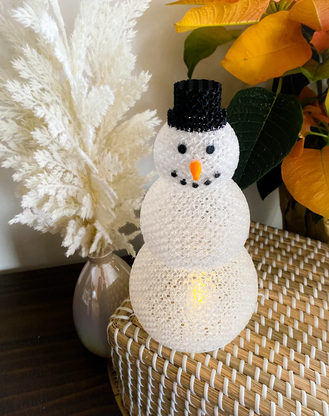 Gyroglow Snowman Tea Light Centerpiece - Tealight Holders, in stock in India