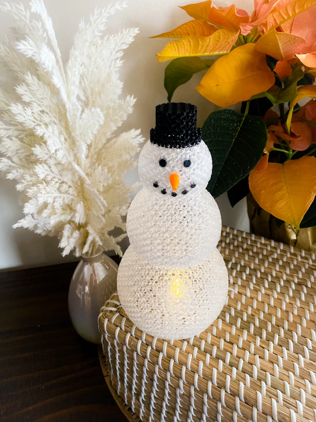 Gyroglow Snowman Tea Light Centerpiece, photo 4 of 4 - Gyroglow Snowman Tea Light Centerpiece Home Decor Items