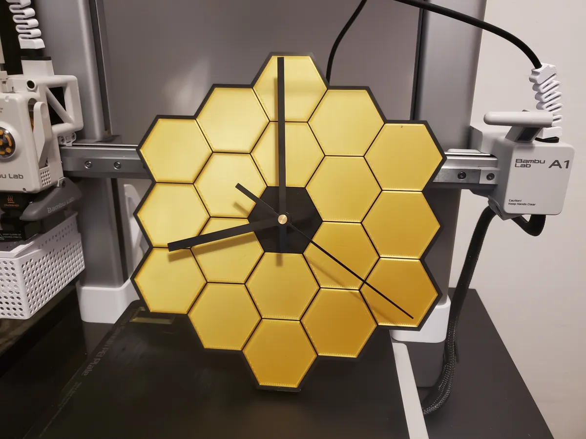 James Webb wall clock (now with add on desk stand)