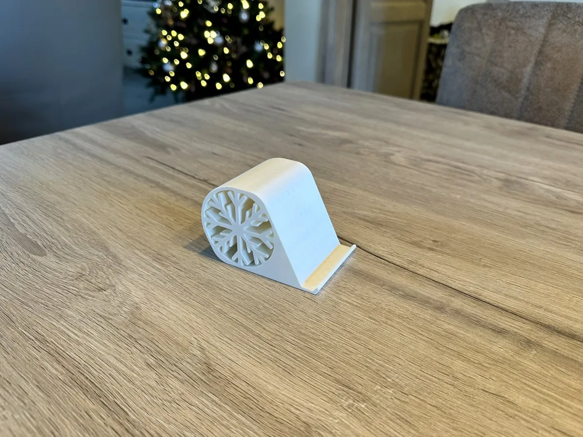 Christmas snowflake phone stand, photo 2 of 2 - Christmas snowflake phone stand Mobile & Device Accessories