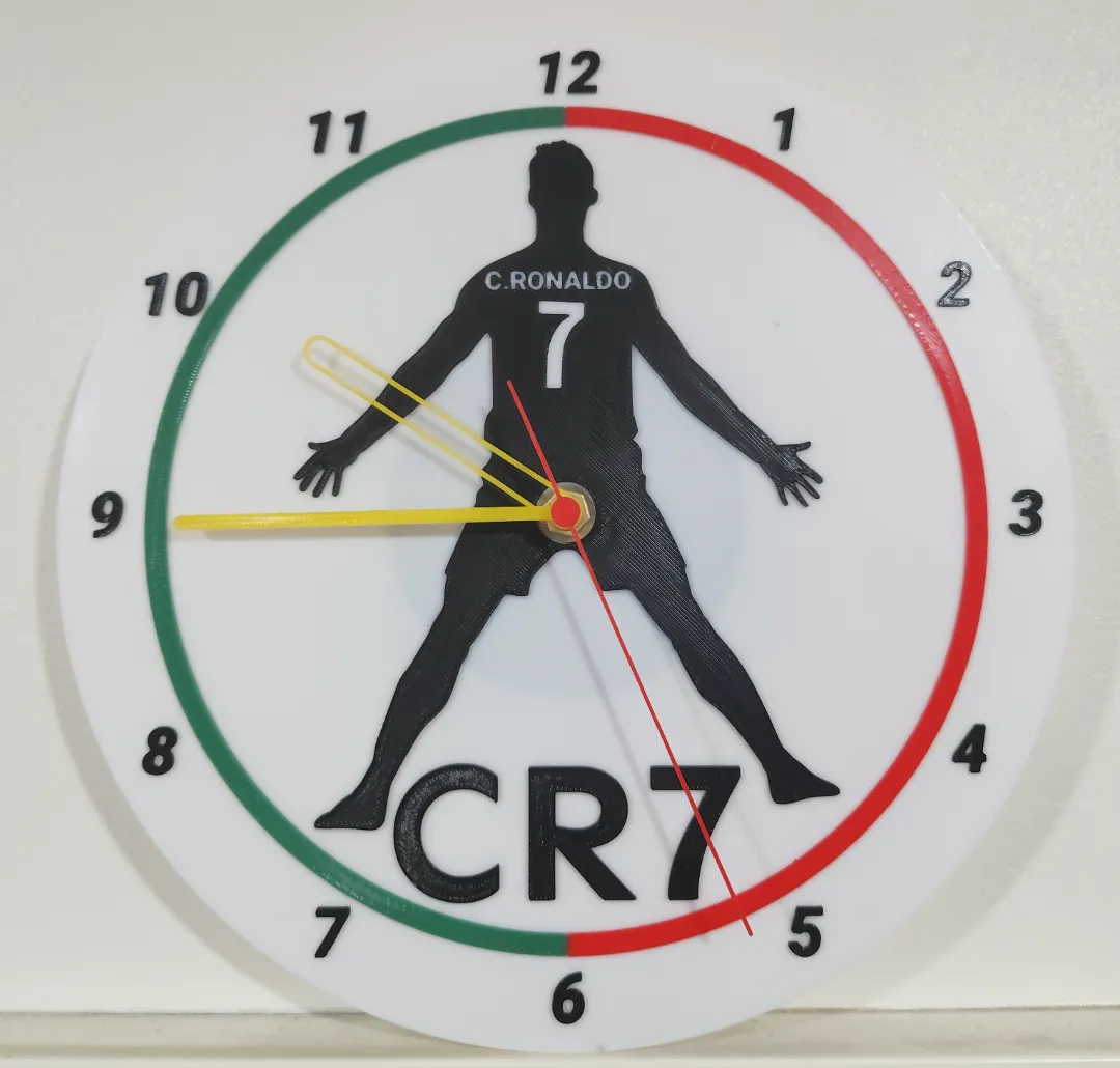 CR7 clock dial - Cristiano Ronaldo Portugal-Themed - Clock Kits, Faces & Parts, in stock