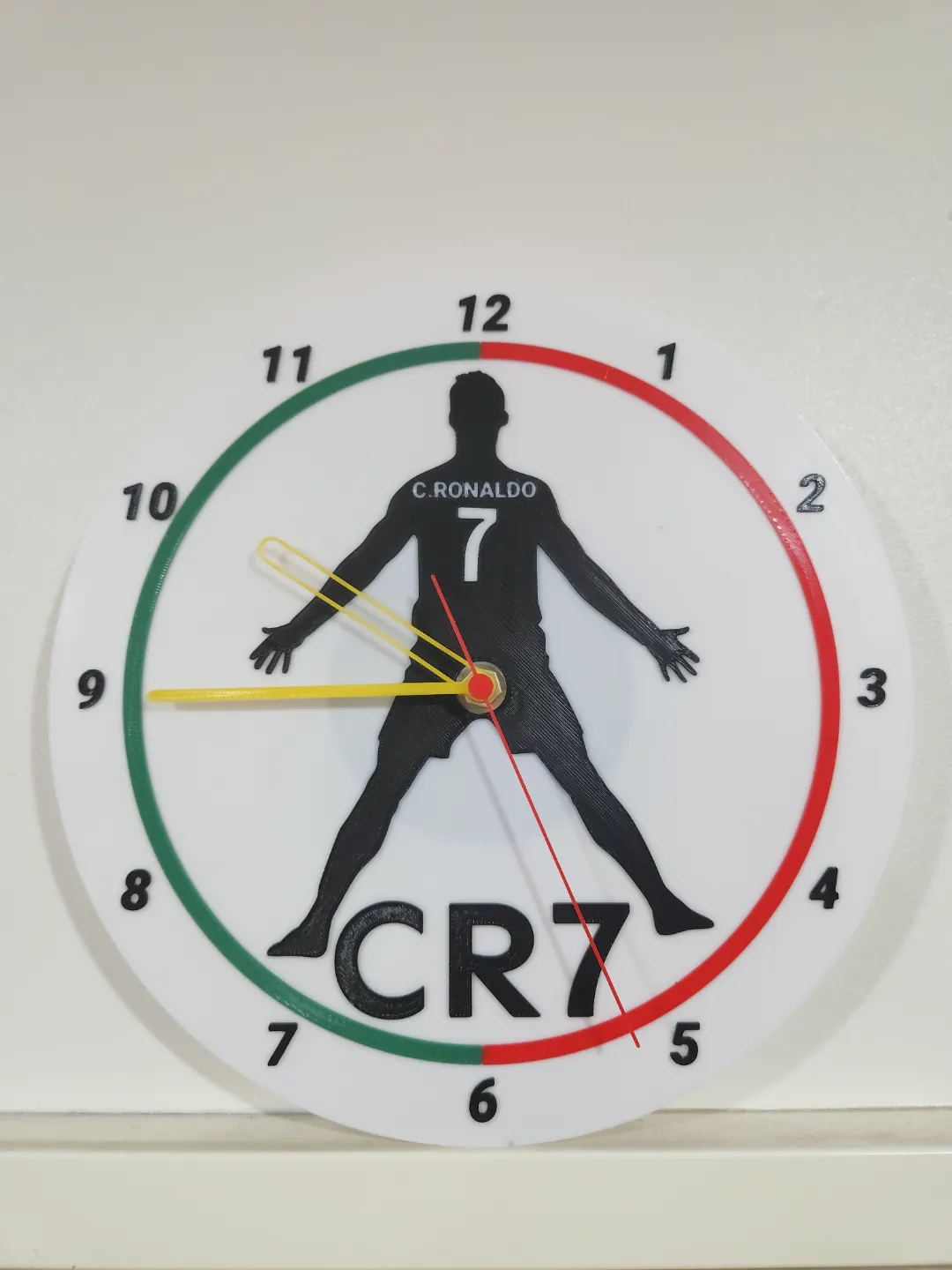 CR7 clock dial - Cristiano Ronaldo Portugal-Themed, photo 2 of 3 - CR7 clock dial - Cristiano Ronaldo Portugal-Themed Home Decor Items