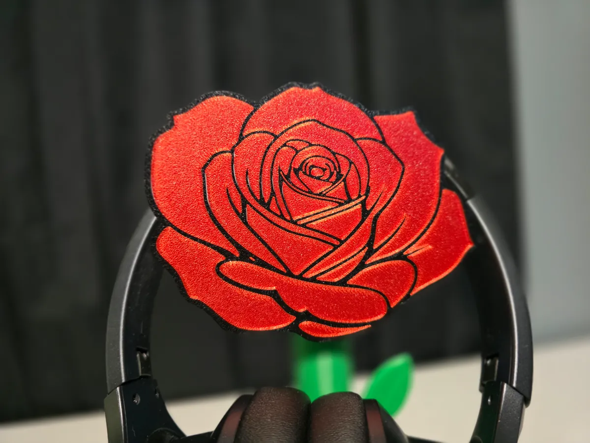 Rose, Flower Headphone stand with tray, photo 4 of 4 - Rose, Flower Headphone stand with tray Hobby & DIY