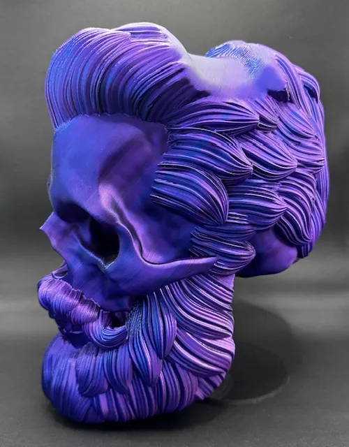 Headphone Stand Gamer Hair - Beard Skull Nº1, photo 3 of 4 - Headphone Stand Gamer Hair - Beard Skull Nº1 Art
