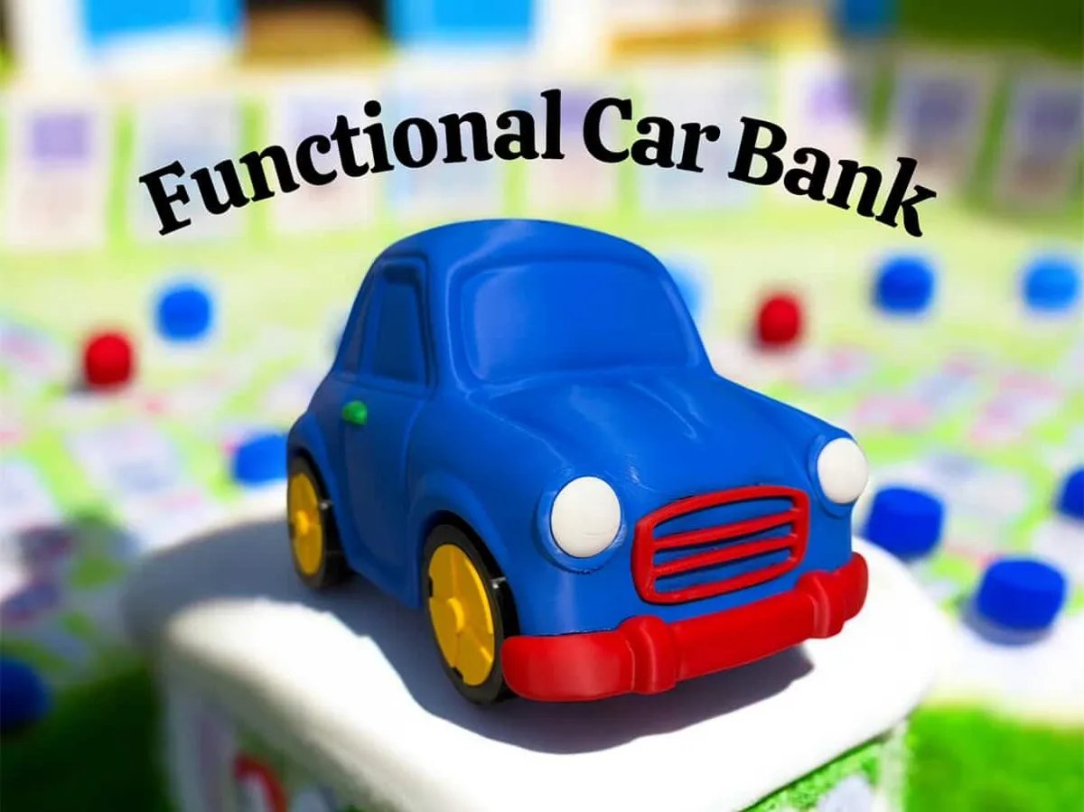 Functional Car Bank, Kid-Friendly Coin Bank