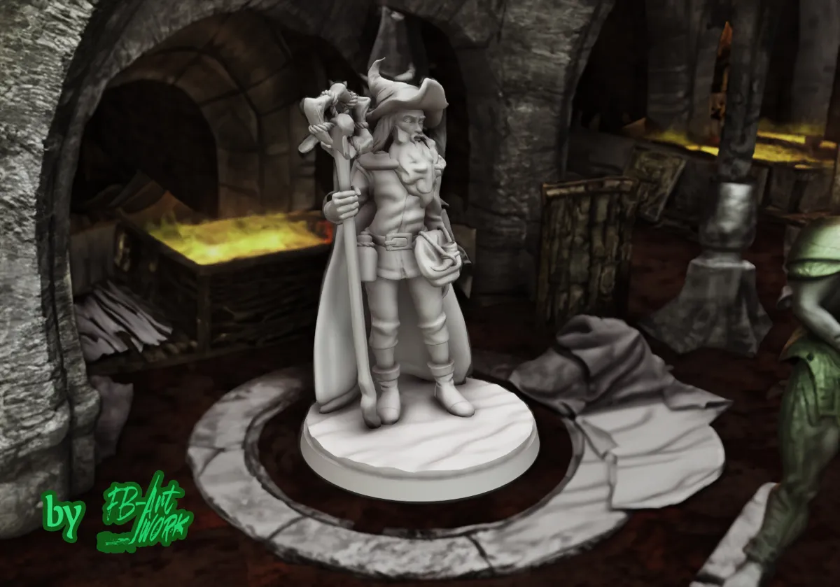 Dnd Miniature Human male Wizard