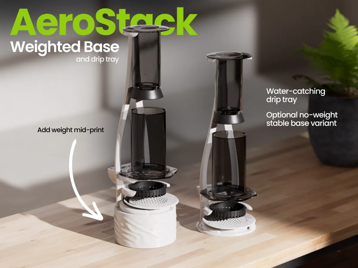 AeroStack Weighted Base and Drip Tray - AeroPress
