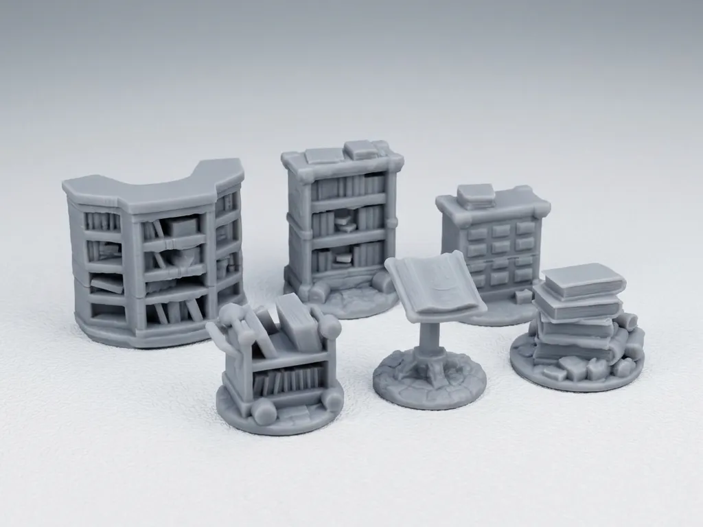 Miniature Library & Archives Set, Tabletop Scenery