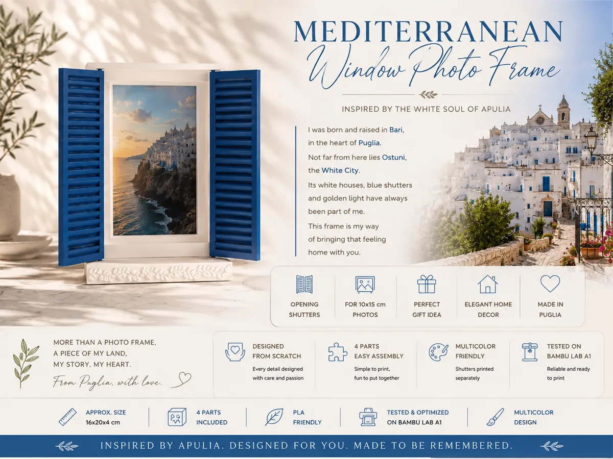 Mediterranean Window Photo Frame