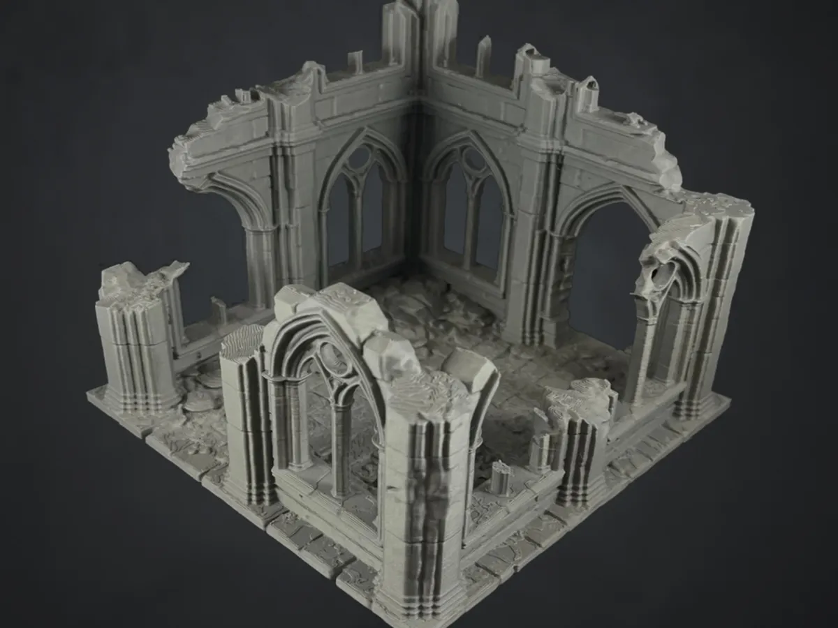 Battlefield Terrain: Gothic Ruin Corner - Buildings & Ruins, in stock in India