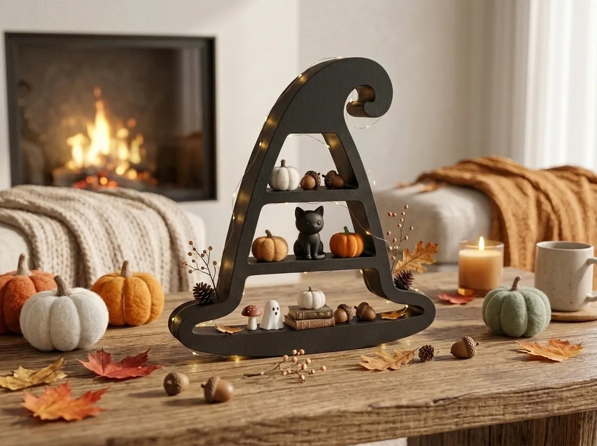 Black Cat Shelf Sitter, 3 Sizes | Halloween Decor, photo 3 of 4 - Black Cat Shelf Sitter, 3 Sizes | Halloween Decor Household