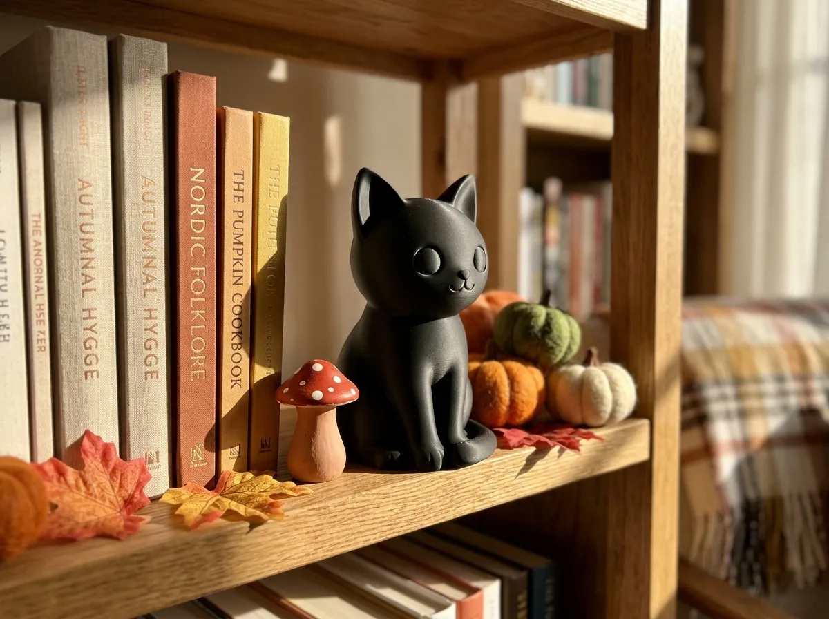 Black Cat Shelf Sitter, 3 Sizes | Halloween Decor, photo 4 of 4 - Black Cat Shelf Sitter, 3 Sizes | Halloween Decor Household