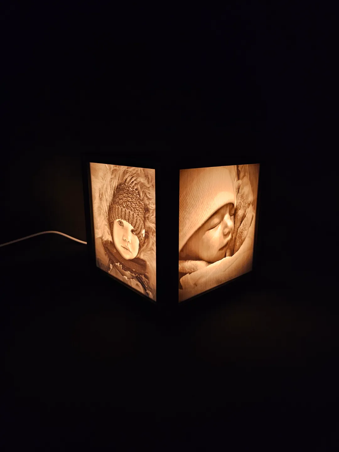 Lithophane Box 130 x 130 for led lamp kit 001