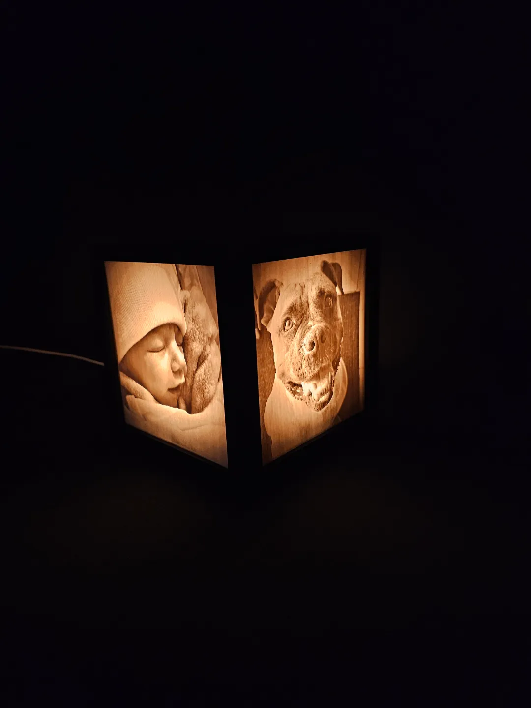Lithophane Box 130 x 130 for led lamp kit 001, photo 4 of 4 - Lithophane Box 130 x 130 for led lamp kit 001 Home Decor Items