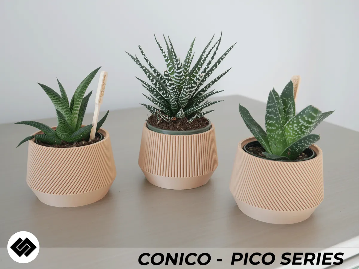 Conico Series Triple Planter Set
