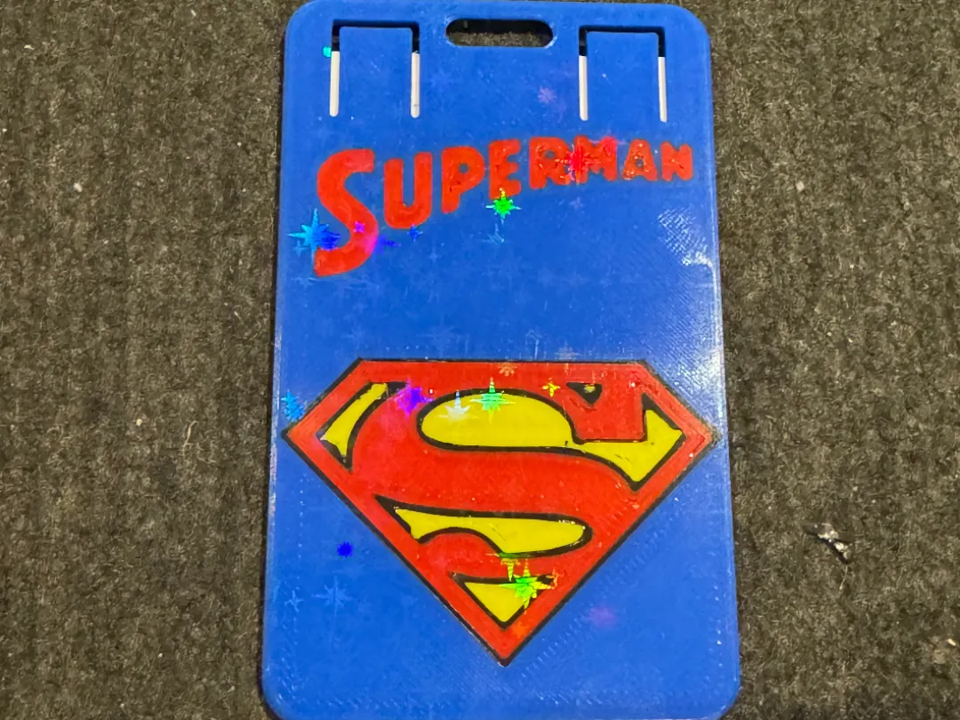 ID Card Badge Superman Multicolor - Brooches & Pin Badges, in stock in India