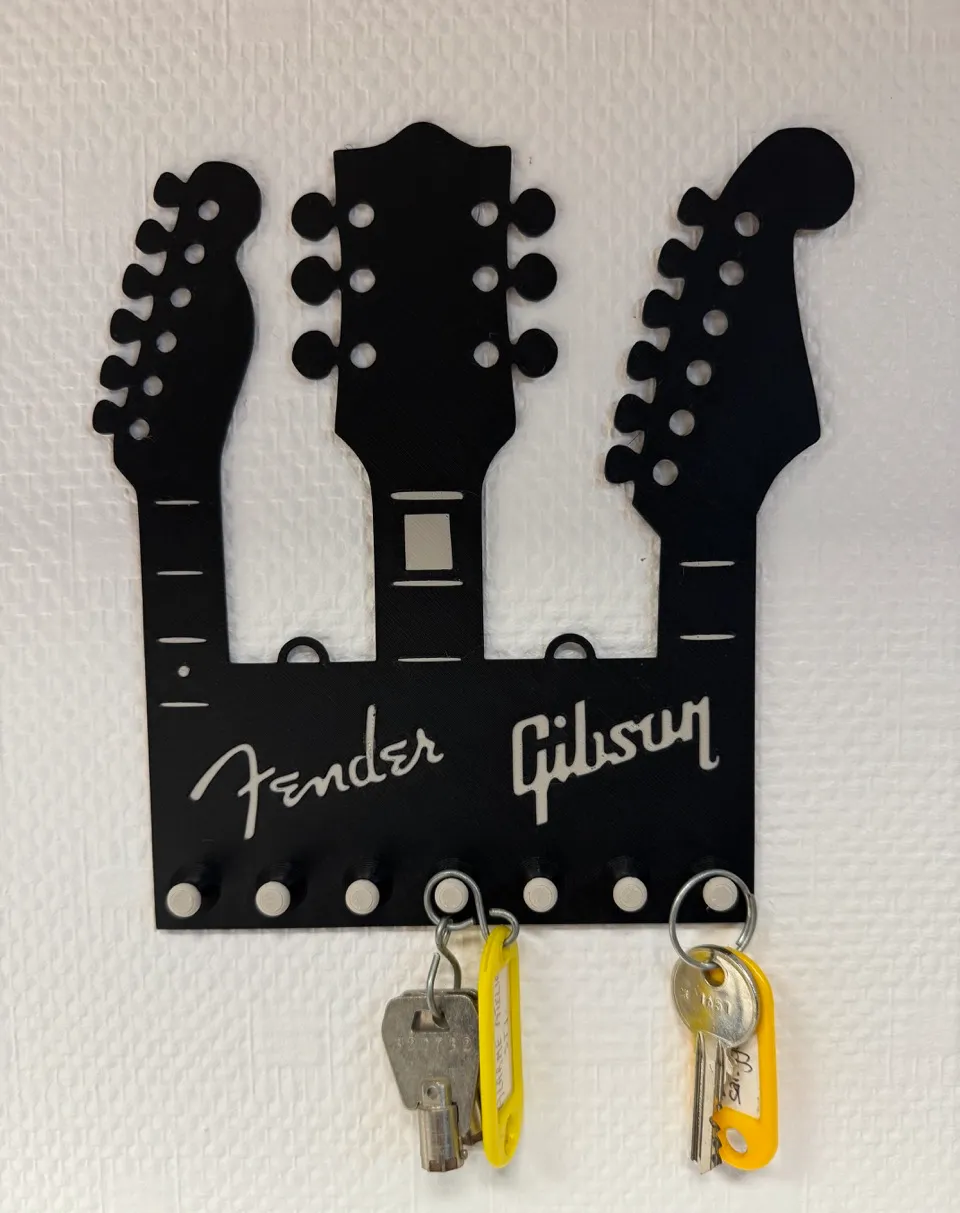 Wall keys holder guitar Fender Gibson