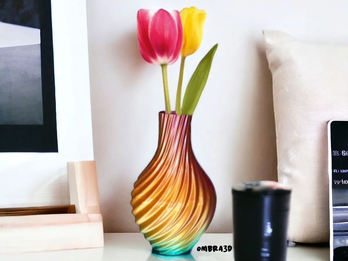 Modern Wavy Vase - Ribbed & Textured Vases, in stock in India
