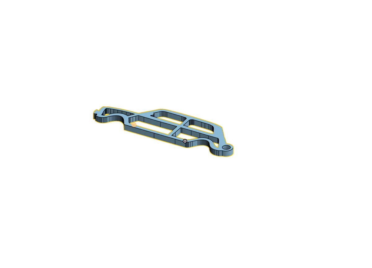 Mini Cooper outline keychain accessory, photo 3 of 4 - Mini Cooper outline keychain accessory Keychains